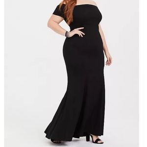 Black Off The Shoulder Gown